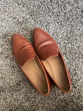 Madewell Women's Suede Loafers in Russet Brown